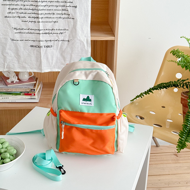 Dječji ruksak protiv gubitka s patchwork dizajnom, ultra lagan od Oxford materijala, nylon podstava i ergonomsko stražnji panel za učenike osnovne škole