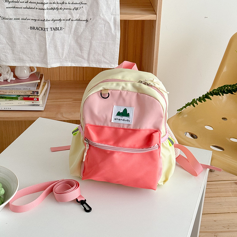 Dječji ruksak protiv gubitka s patchwork dizajnom, ultra lagan od Oxford materijala, nylon podstava i ergonomsko stražnji panel za učenike osnovne škole