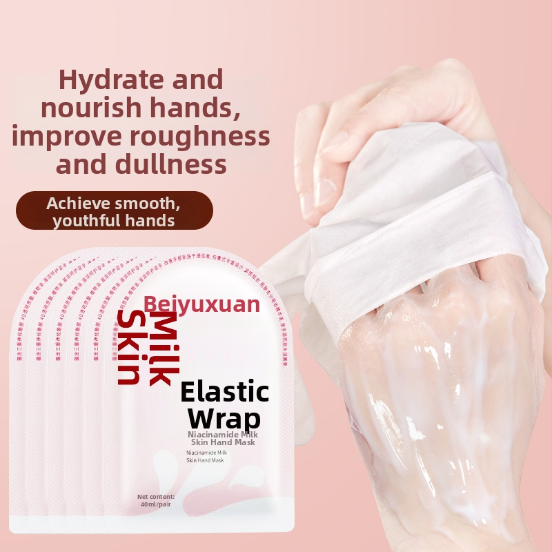 Nikotinamid kézmaszk kecsketejjel és rozmarin-kivonattal, hidratáló és fényesítő bőrtónus, 40 g