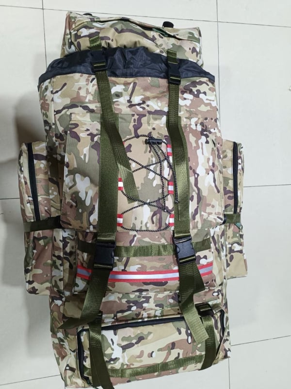 Σακίδιο πλάτης σε στρατιωτικό στυλ για υπαίθριες δραστηριότητες, κατασκήνωση και ταξίδια, ύφασμα Oxford, αδιάβροχο, ανθεκτικό, με δυνατότητα επέκτασης, γεωμετρικό μοτίβο