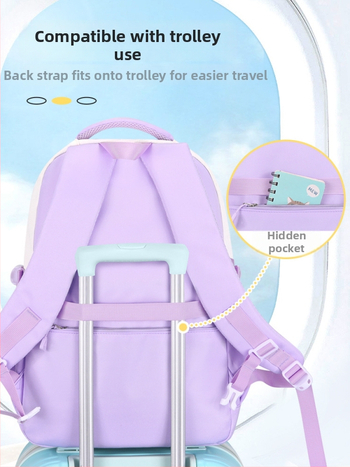 Rucsac pentru școala primară, PU material, ultraușor, reducere de încărcare și protecția coloanei, capacitate mare, stil modern