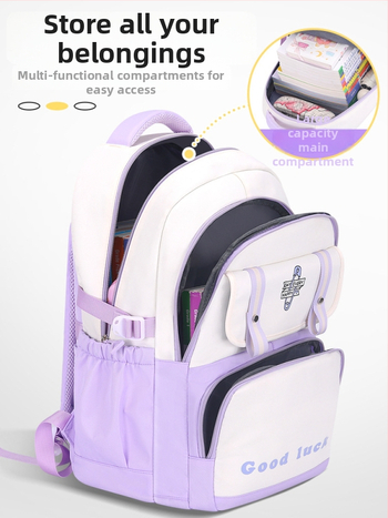 Rucsac pentru școala primară, PU material, ultraușor, reducere de încărcare și protecția coloanei, capacitate mare, stil modern