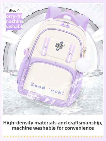 Rucsac pentru școala primară, PU material, ultraușor, reducere de încărcare și protecția coloanei, capacitate mare, stil modern