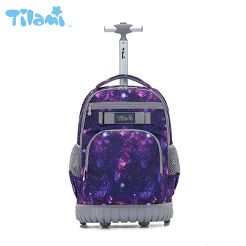 Tilami Σχολικό σακίδιο με προστασία της σπονδυλικής στήλης και μείωση βάρους, αναβαθμισμένο μοντέλο με μονοτροχό, για μαθητές Δημοτικού και Γυμνασίου