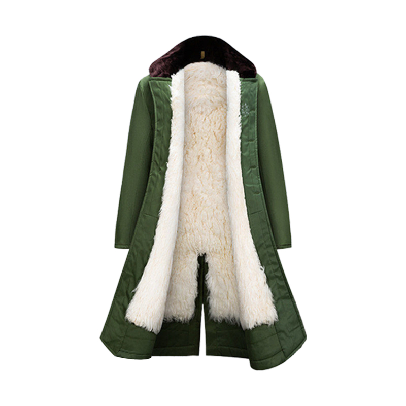 Στρατιωτικό παλτό με κουκούλα, αδιάβροχο και ανθεκτικό στον άνεμο, με επένδυση τεχνητής γούνας και πλήρωση πολυεστερικού-βαμβακιού