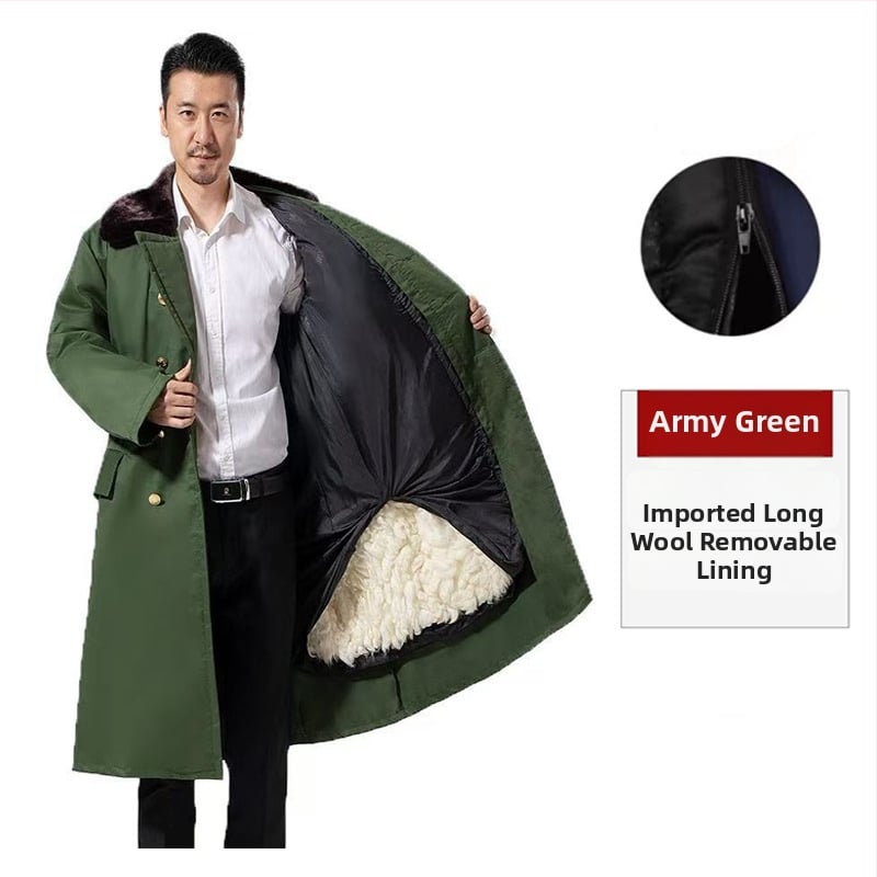 Στρατιωτικό παλτό με κουκούλα, αδιάβροχο και ανθεκτικό στον άνεμο, με επένδυση τεχνητής γούνας και πλήρωση πολυεστερικού-βαμβακιού