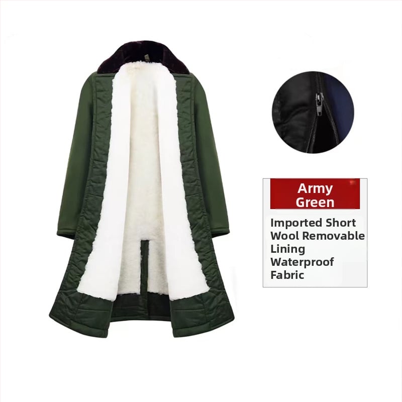 Στρατιωτικό παλτό με κουκούλα, αδιάβροχο και ανθεκτικό στον άνεμο, με επένδυση τεχνητής γούνας και πλήρωση πολυεστερικού-βαμβακιού