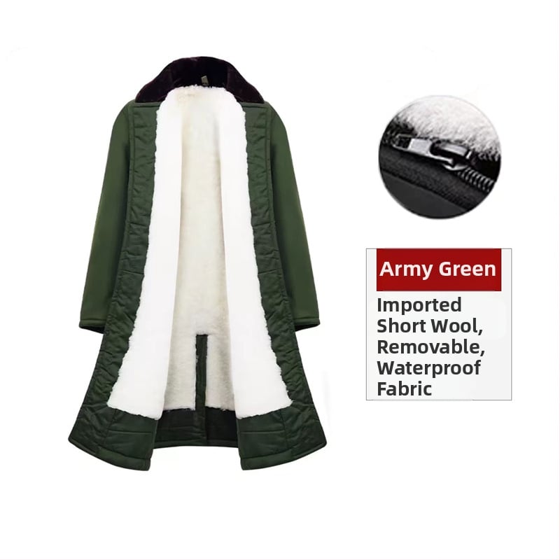 Στρατιωτικό παλτό με κουκούλα, αδιάβροχο και ανθεκτικό στον άνεμο, με επένδυση τεχνητής γούνας και πλήρωση πολυεστερικού-βαμβακιού