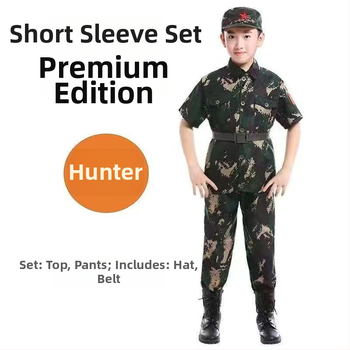 Детски камуфлажен костюм за военно обучение и сценични изпълнения, унисекс, за всички сезони