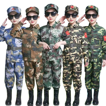 Детски камуфлажен костюм за военно обучение и сценични изпълнения, унисекс, за всички сезони