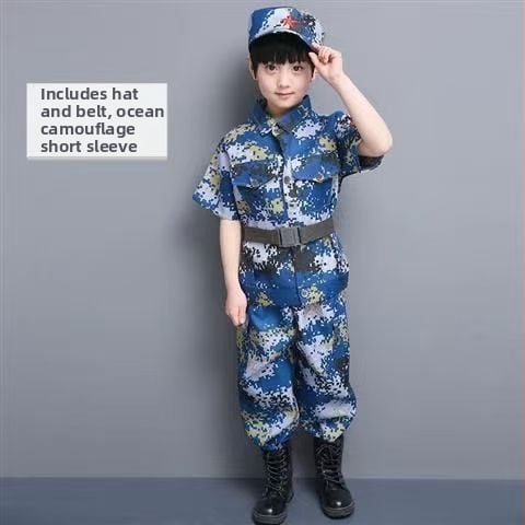 Детски камуфлажен костюм за военно обучение и сценични изпълнения, унисекс, за всички сезони