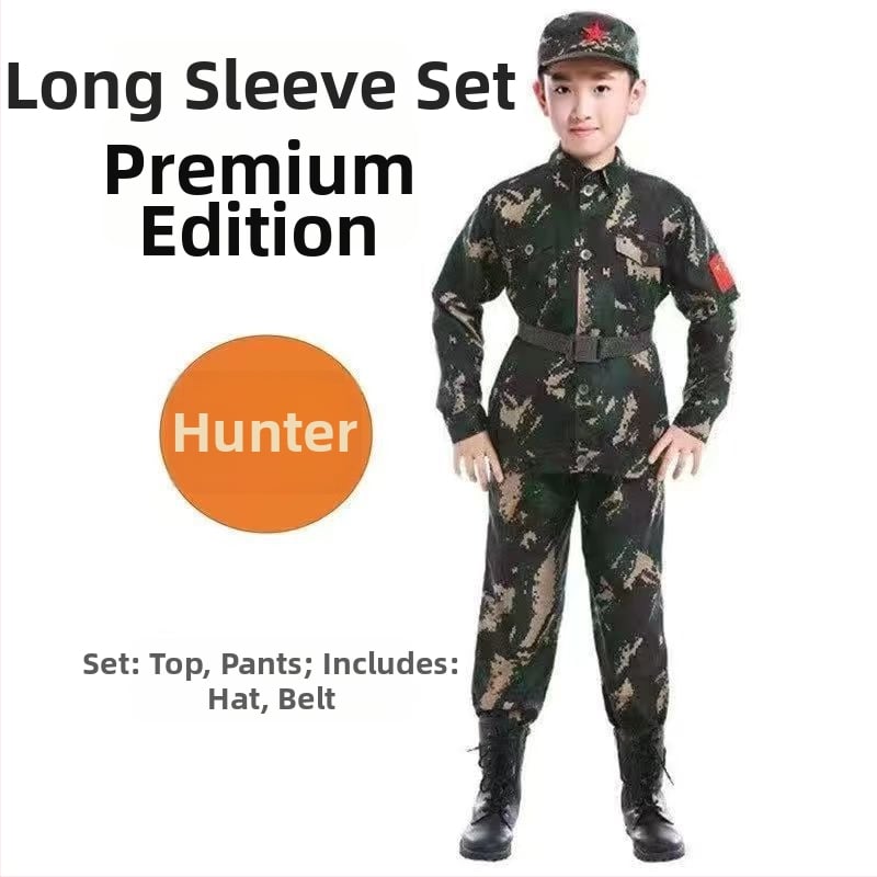 Детски камуфлажен костюм за военно обучение и сценични изпълнения, унисекс, за всички сезони