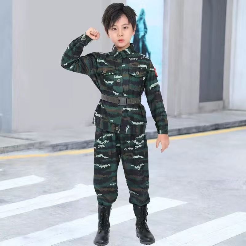 Детски камуфлажен костюм за военно обучение и сценични изпълнения, унисекс, за всички сезони