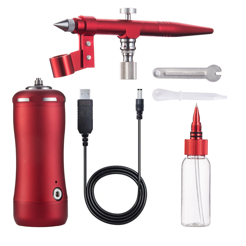 Kit pistolă electrică de vopsire pentru mobilier și piele, Great Craftsman; corp din aluminiu anodizat; presiune maximă 18-22; distanță optimă de pulverizare 100-200; capacitate 50cc