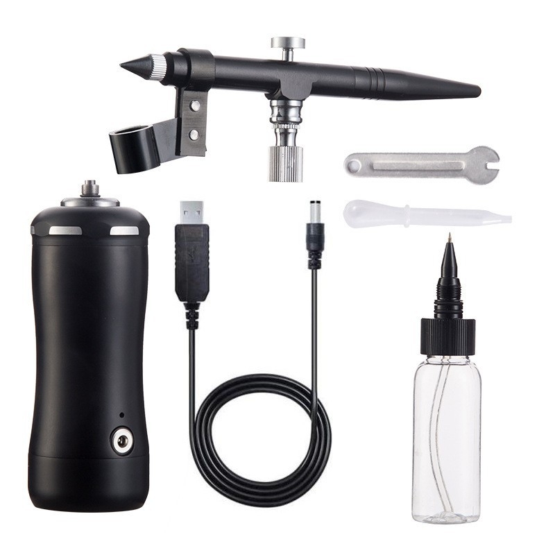 Kit pistolă electrică de vopsire pentru mobilier și piele, Great Craftsman; corp din aluminiu anodizat; presiune maximă 18-22; distanță optimă de pulverizare 100-200; capacitate 50cc