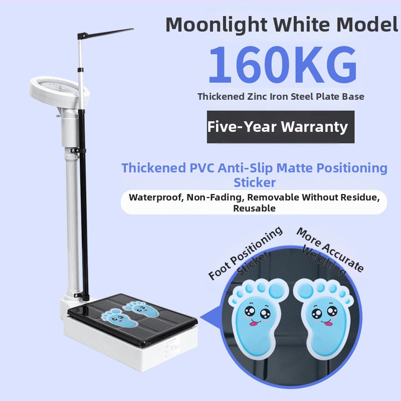Výška a hmotnosť All-in-One váha pre dospelých a deti, model RTZ001, tlačidkové ovládanie, inteligentná váha