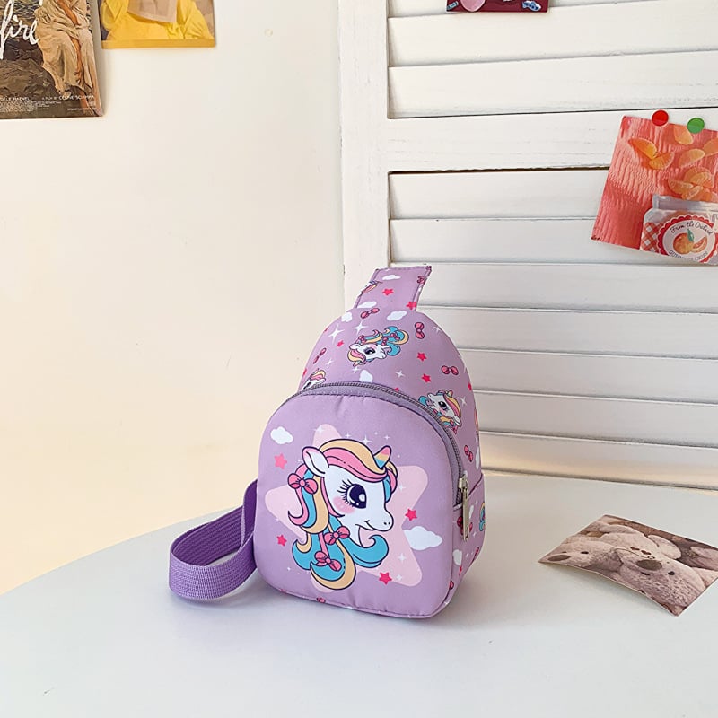 Dječja crossbody torba – vanjska Oxford tkanina, podstava od poliester, unisex, lagana i olakšava teret, dječji stil i sladak dizajn, za svakodnevnu upotrebu u vrtiću