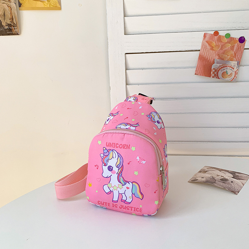 Dječja crossbody torba – vanjska Oxford tkanina, podstava od poliester, unisex, lagana i olakšava teret, dječji stil i sladak dizajn, za svakodnevnu upotrebu u vrtiću