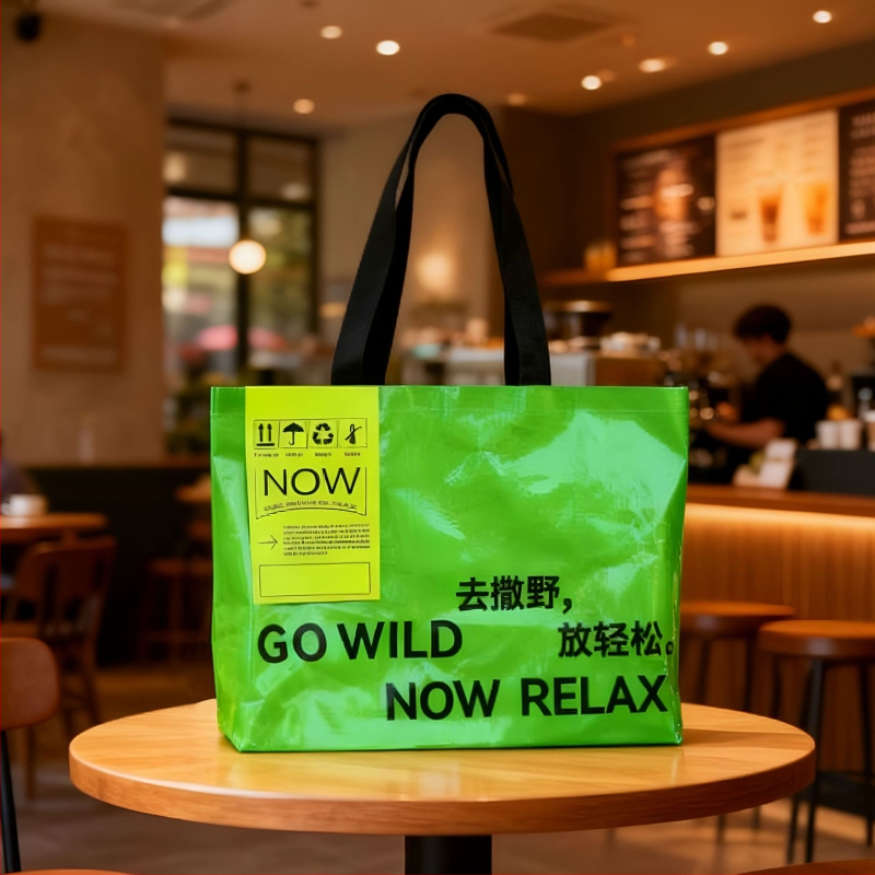 Ručne tkaná taška z PP pleteniny, s laminovaným priehľadným vrstvom, vodotesná, hrúbka 140, vhodná na skladovanie a balenie