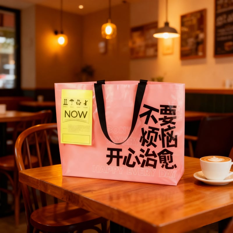 Χειροποίητη υφαντή τσάντα από PP με λαμιναρισμένο διαφανές στρώμα, αδιάβροχη, πάχος 140, κατάλληλη για αποθήκευση και συσκευασία