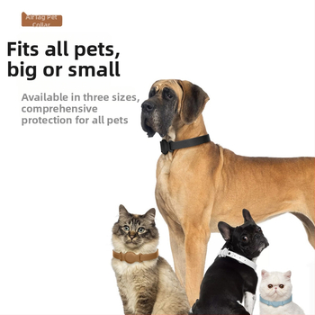 AirTag защитен калъф за домашни любимци, кожен, за носене около врата, анти-изгубване/анти-надраскване/анти-износване