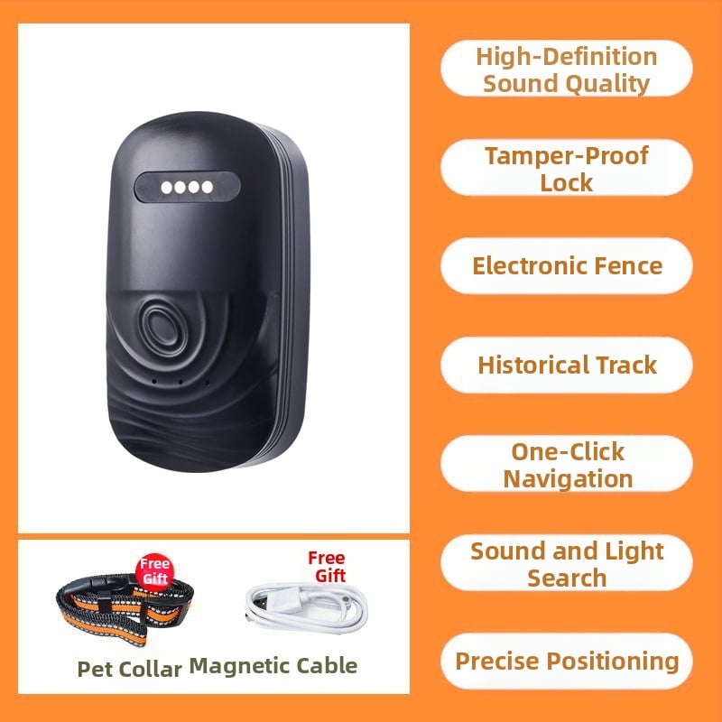 Beidou positsioneerimisega GPS-jälgija lemmikloomadele – kassidele, koertele ja lammastele – veekindel kaelarihm, vibratsiooni, toiteväljalülituse ja piiride alarmid; GPS täpsus 15 m; IP67; polümeerakumulator