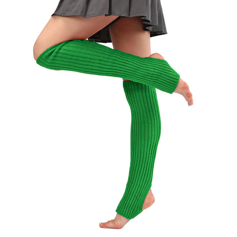 Дълги топлящи чорапи за крак за жени и мъже – рибена плетка, защита на подбедрицата, полиестерни влакна, йога, бег и фитнес