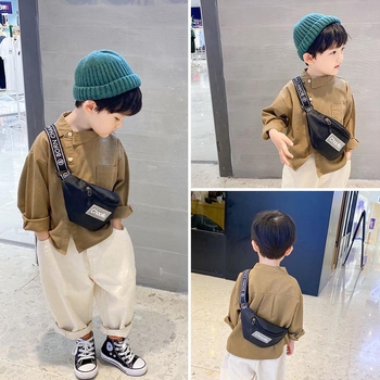 Dječja cross-body torba za dječake u korejskom stilu, mini crtić dizajn, najlon