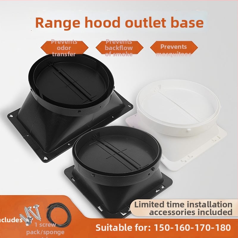 Аксесоари за кухненски аспиратор — въздушен изход с удебелена обратна клапа, ръчен монтаж, модел Въздушен изход, код YCF