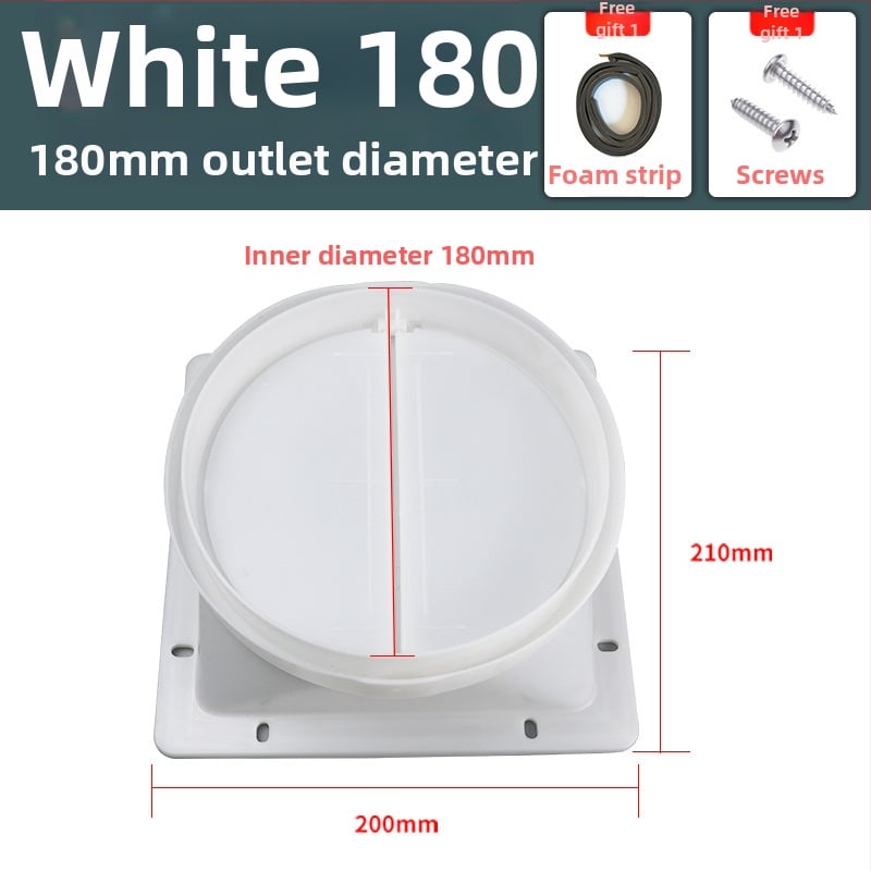 Аксесоари за кухненски аспиратор — въздушен изход с удебелена обратна клапа, ръчен монтаж, модел Въздушен изход, код YCF