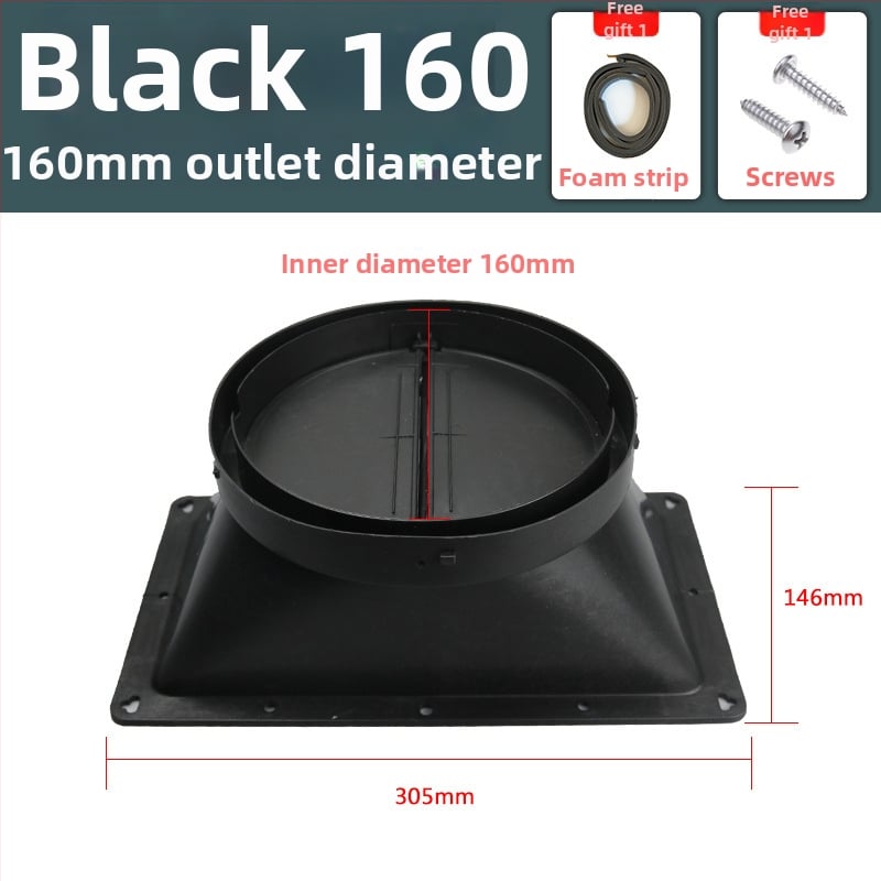 Аксесоари за кухненски аспиратор — въздушен изход с удебелена обратна клапа, ръчен монтаж, модел Въздушен изход, код YCF