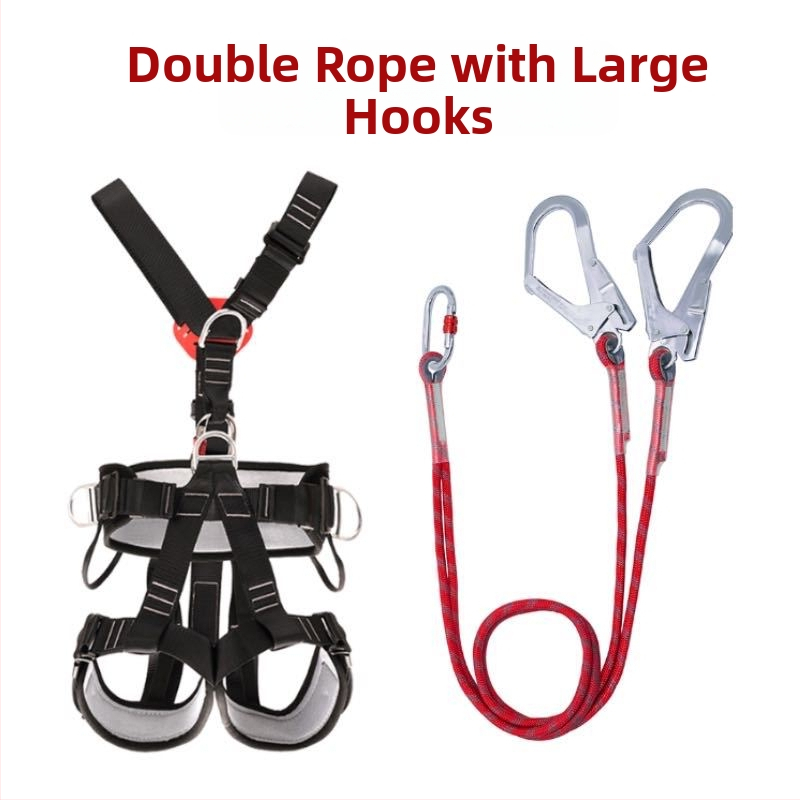 Hamă de siguranță pentru corpul întreg, cu cinci puncte și cârlige duble, pentru lucrări la înălțime în exterior