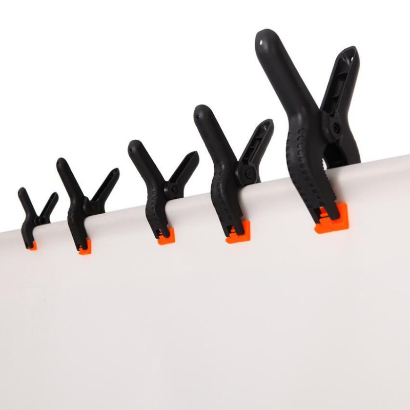 Clip funda MK - plastic ABS, pentru fundaluri foto (material/placă), clemă puternică, greutate 0.041