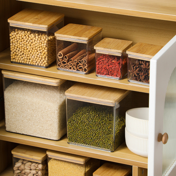 Cutie pătrată din PET pentru conservarea alimentelor, recipient transparent pentru depozitare, Fabricat în Zhejiang Jinhua, Calitate Premium