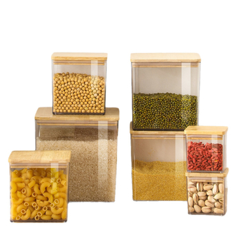 Cutie pătrată din PET pentru conservarea alimentelor, recipient transparent pentru depozitare, Fabricat în Zhejiang Jinhua, Calitate Premium