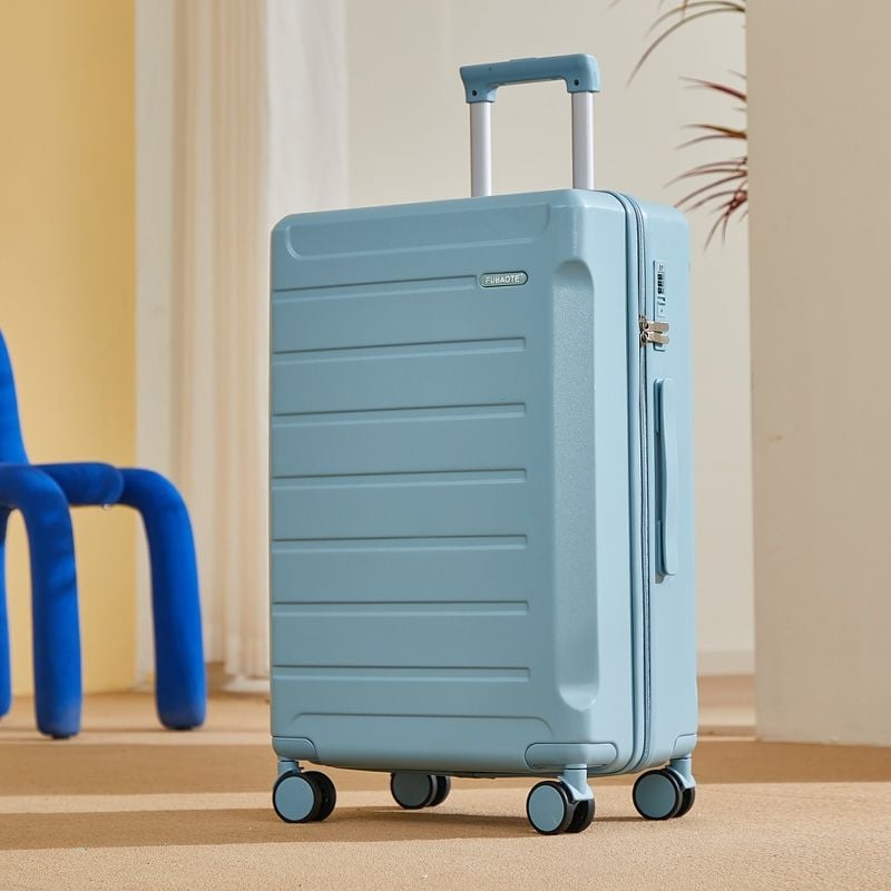 Uniszex poggyász oldalnyitású kivitel, ABS héj, elülső nyitás, csendes dupla kerekek, PU bélés