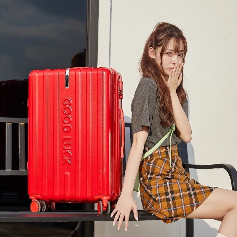 Könnyű poggyász nagy kapacitással, PVC, 3 kg, univerzális kerekek, cipzáras nyitás