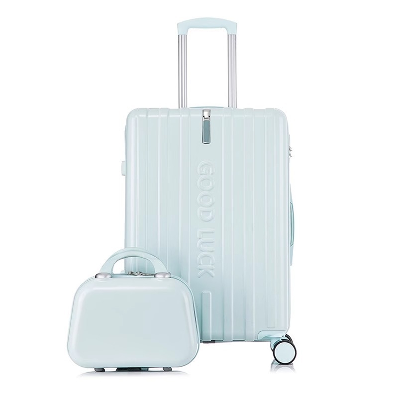 Könnyű poggyász nagy kapacitással, PVC, 3 kg, univerzális kerekek, cipzáras nyitás