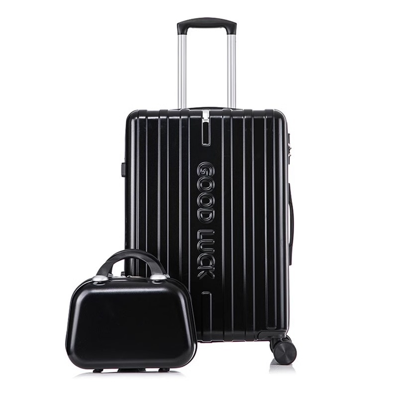 Könnyű poggyász nagy kapacitással, PVC, 3 kg, univerzális kerekek, cipzáras nyitás