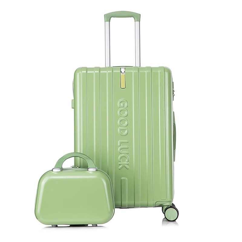 Könnyű poggyász nagy kapacitással, PVC, 3 kg, univerzális kerekek, cipzáras nyitás