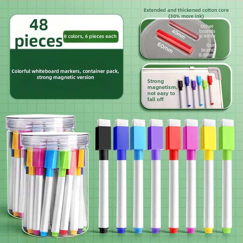 Liangzhi TZETBBB Детски изтриваем маркер за бяла дъска с водна основа, 0.2 мм, пластмасов корпус