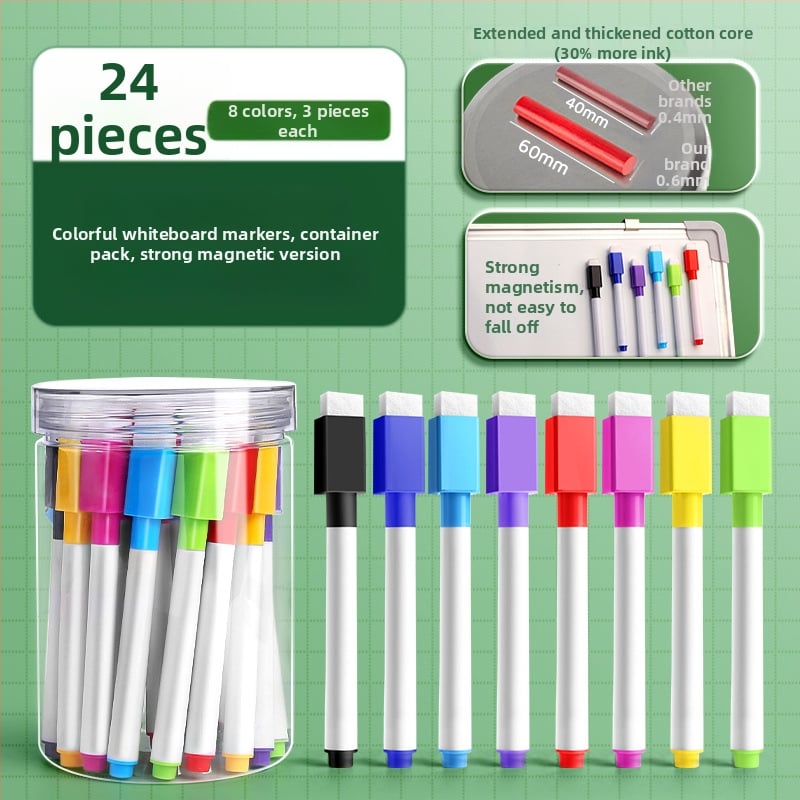 Liangzhi TZETBBB Детски изтриваем маркер за бяла дъска с водна основа, 0.2 мм, пластмасов корпус