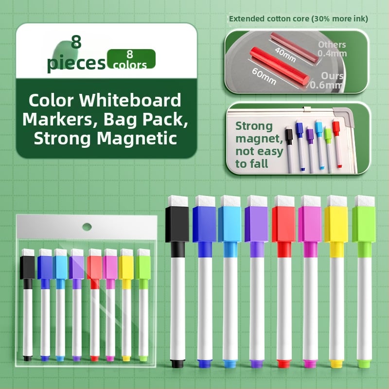 Liangzhi TZETBBB Детски изтриваем маркер за бяла дъска с водна основа, 0.2 мм, пластмасов корпус