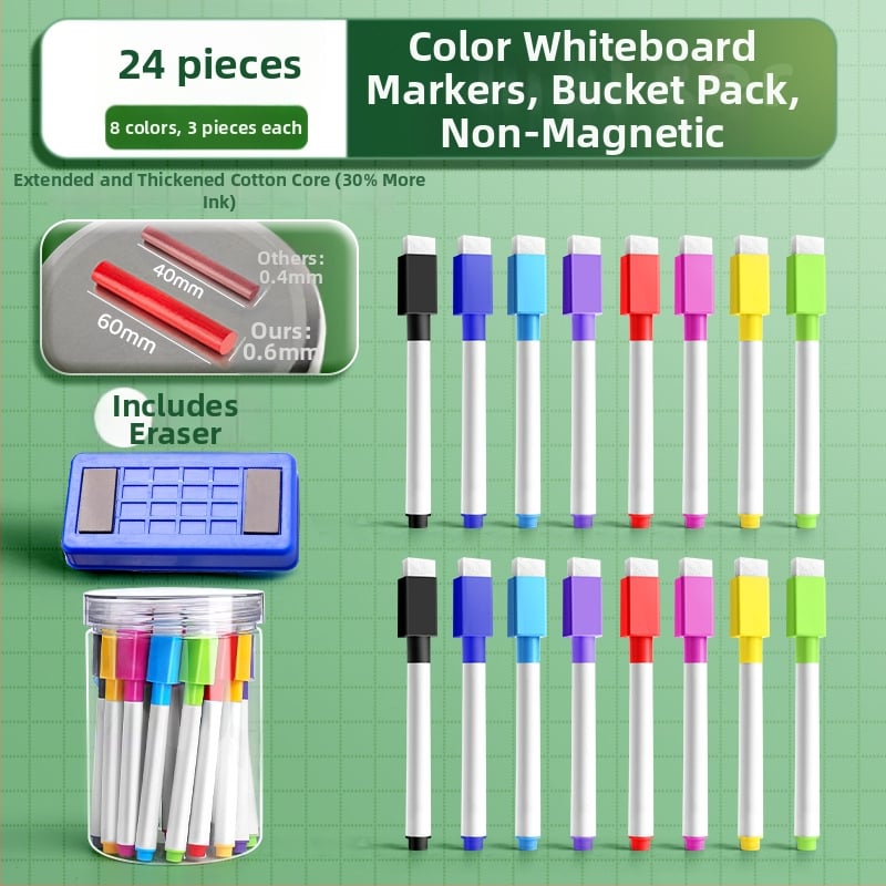 Liangzhi TZETBBB Детски изтриваем маркер за бяла дъска с водна основа, 0.2 мм, пластмасов корпус
