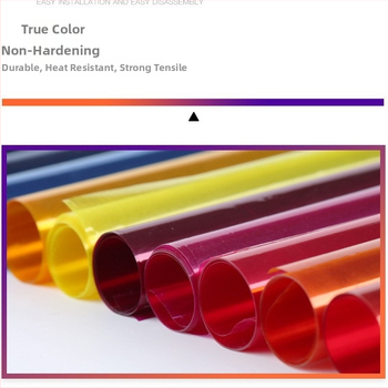 RETENG Аксесоари за осветление – Цветен филтър лист за сценично осветление, високопропусклив оптичен материал, позволява различни температури на светлината и светлинни ефекти