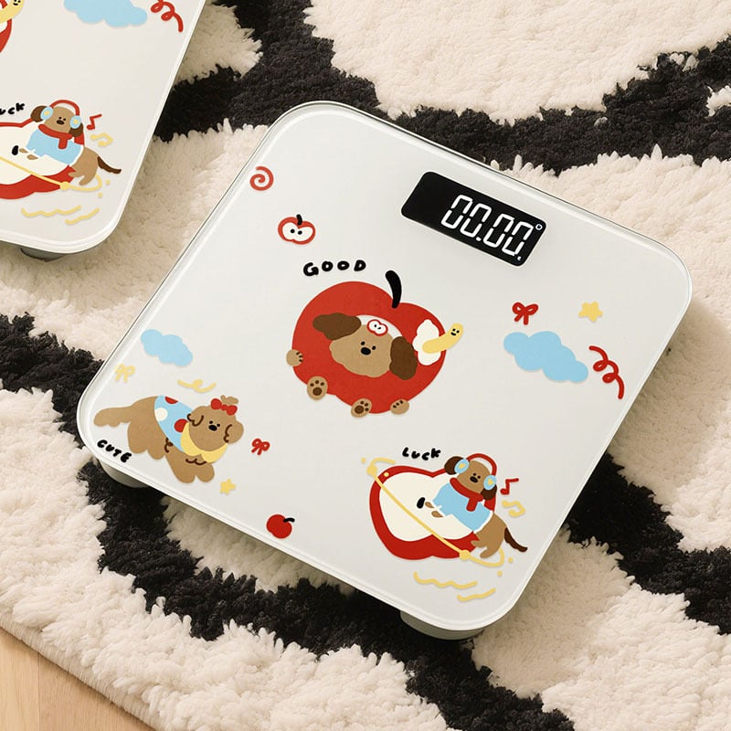 Електронна домашна везна за измерване на тегло и телесни мазнини, компактна, презареждаща се, умна