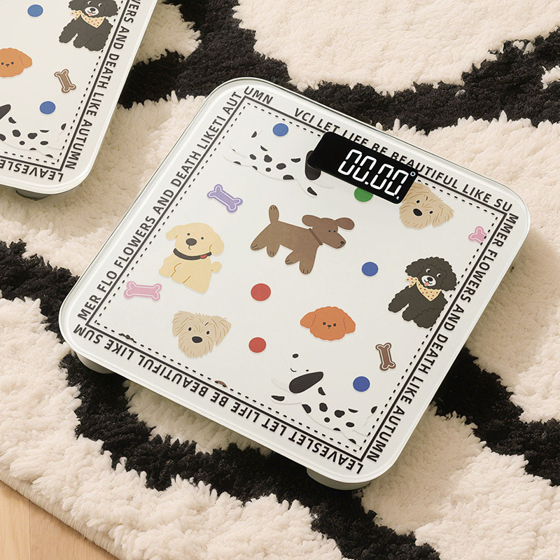 Електронна домашна везна за измерване на тегло и телесни мазнини, компактна, презареждаща се, умна