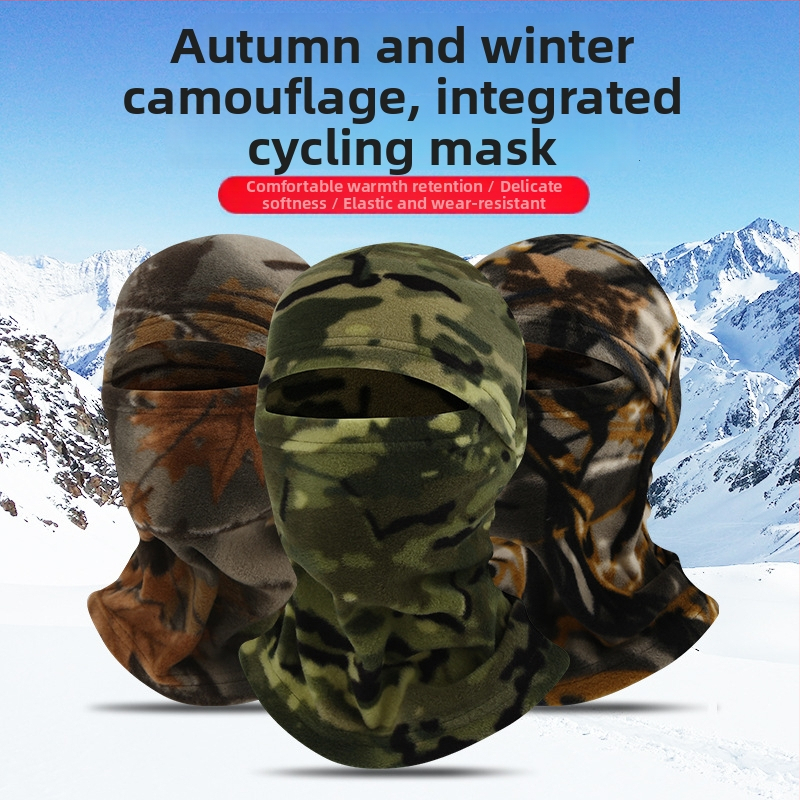 Cyklistická maska s integrovanou ochranou tváre a krku, polyester, značka AA, unisex