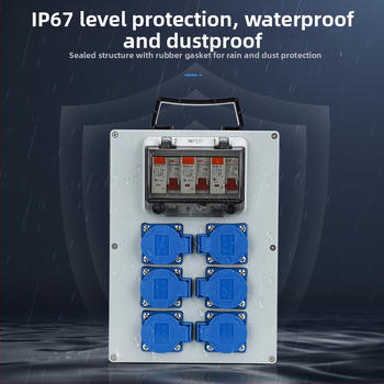 IP65 външна водоустойчива кутия за разпределение, повърхностно монтирана, с защита от утечки тока, 220V