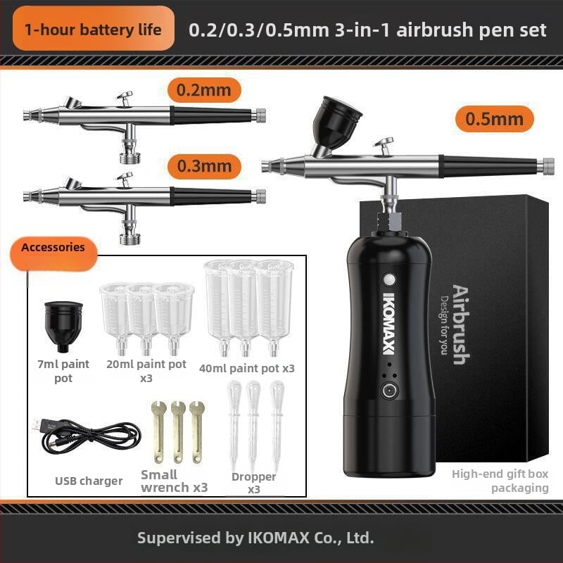 Cosmax ηλεκτρικό αερογραφικό στυλό με επαναφορτιζόμενη μπαταρία λιθίου, 8V, για χρωμάτισμα φιγούρων και μανικιούρ